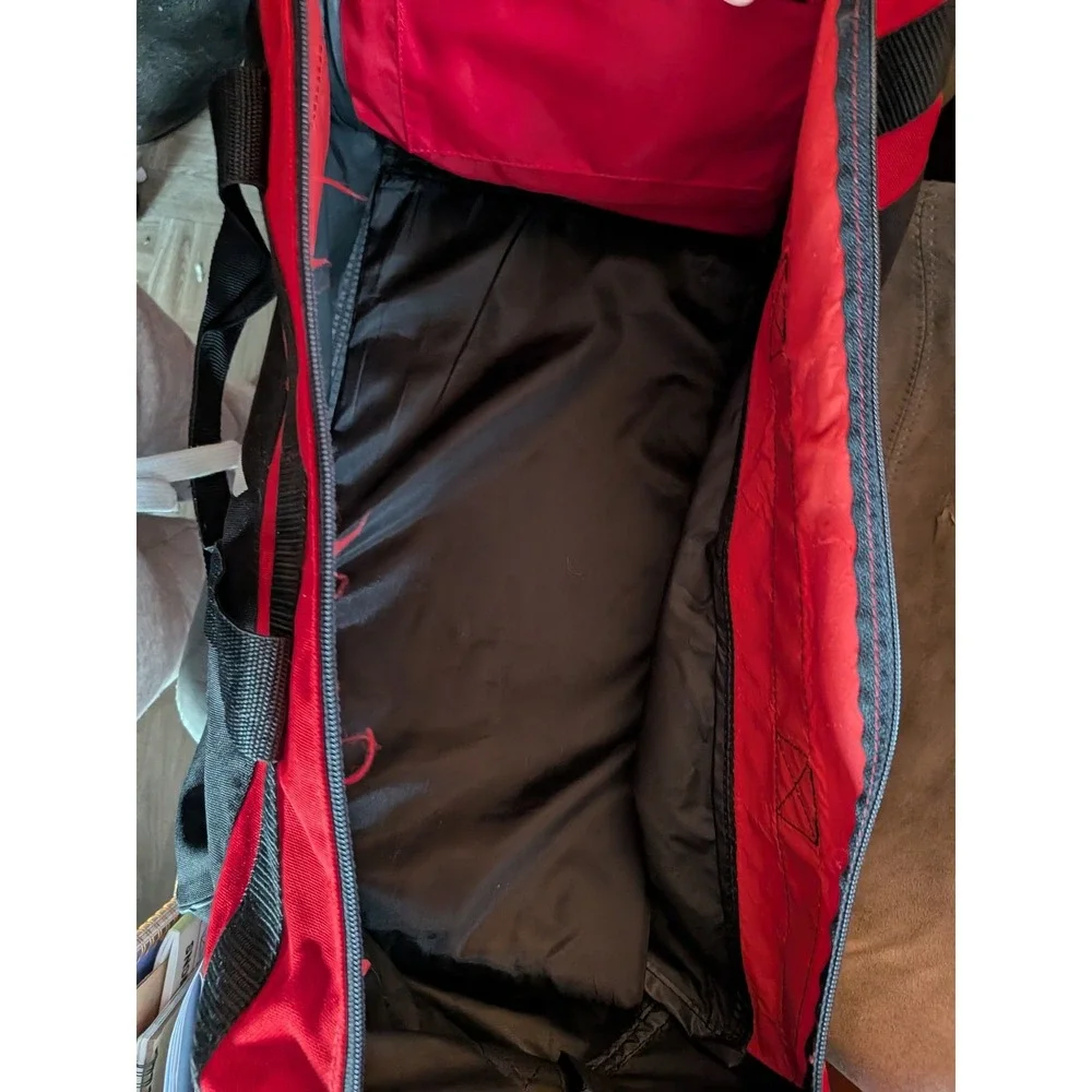 Adidas Duffel Bag Black Red Vintage Style Gym‎ Travel Sport Weekender Logo Bag